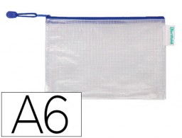Bolsa multiusos Tarifold A6 PVC cremallera azul